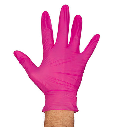 Wholesale Thinsense Medium Powder Free Nitrile Pink Gloves- Bulk