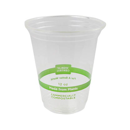 Wholesale World Centric Clear Plastic Cup 12 Oz- Bulk