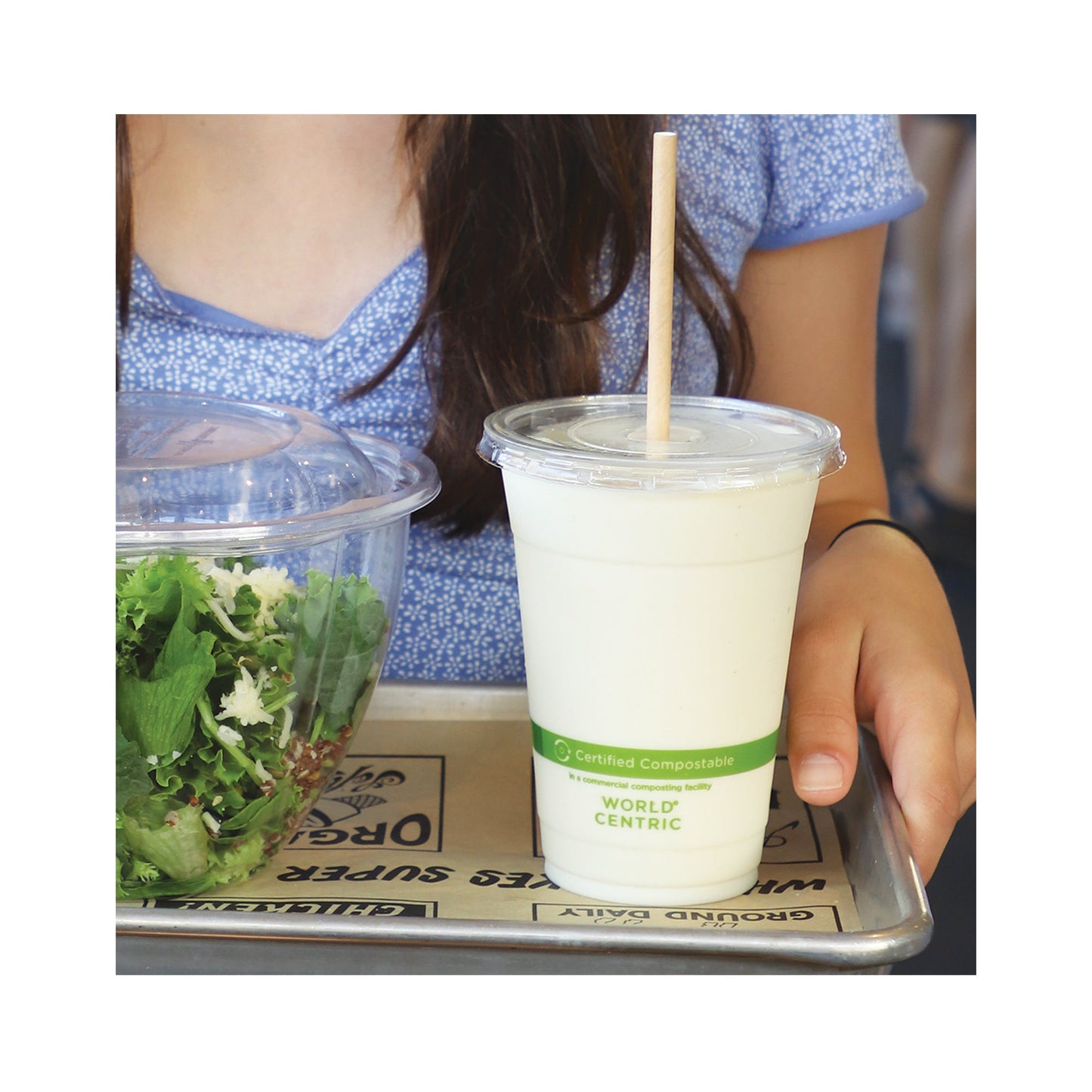 Wholesale World Centric Plastic Straw Lid 10-24 Oz- Bulk