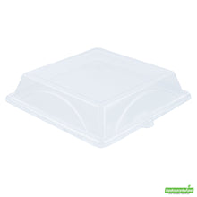 Wholesale Restaurantware Pulp Safe Square Clear Plastic Dome Lid - Fits Sugarcane / Bagasse Large Plate- Bulk