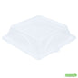 Wholesale Restaurantware Pulp Safe Square Clear Plastic Dome Lid - Fits Sugarcane / Bagasse Medium Plate- Bulk