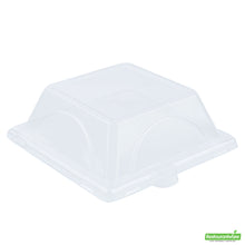 Wholesale Restaurantware Pulp Tek Square Clear Plastic Dome Lid - Fits Sugarcane / Bagasse Small Plate- Bulk