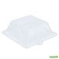 Wholesale Restaurantware Pulp Tek Square Clear Plastic Dome Lid - Fits Sugarcane / Bagasse Small Plate- Bulk