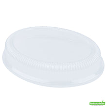 Wholesale Restaurantware Pulp Safe Oval Clear Plastic Ripple Dome Lid - Fits Sugarcane / Bagasse Large Plate- Bulk