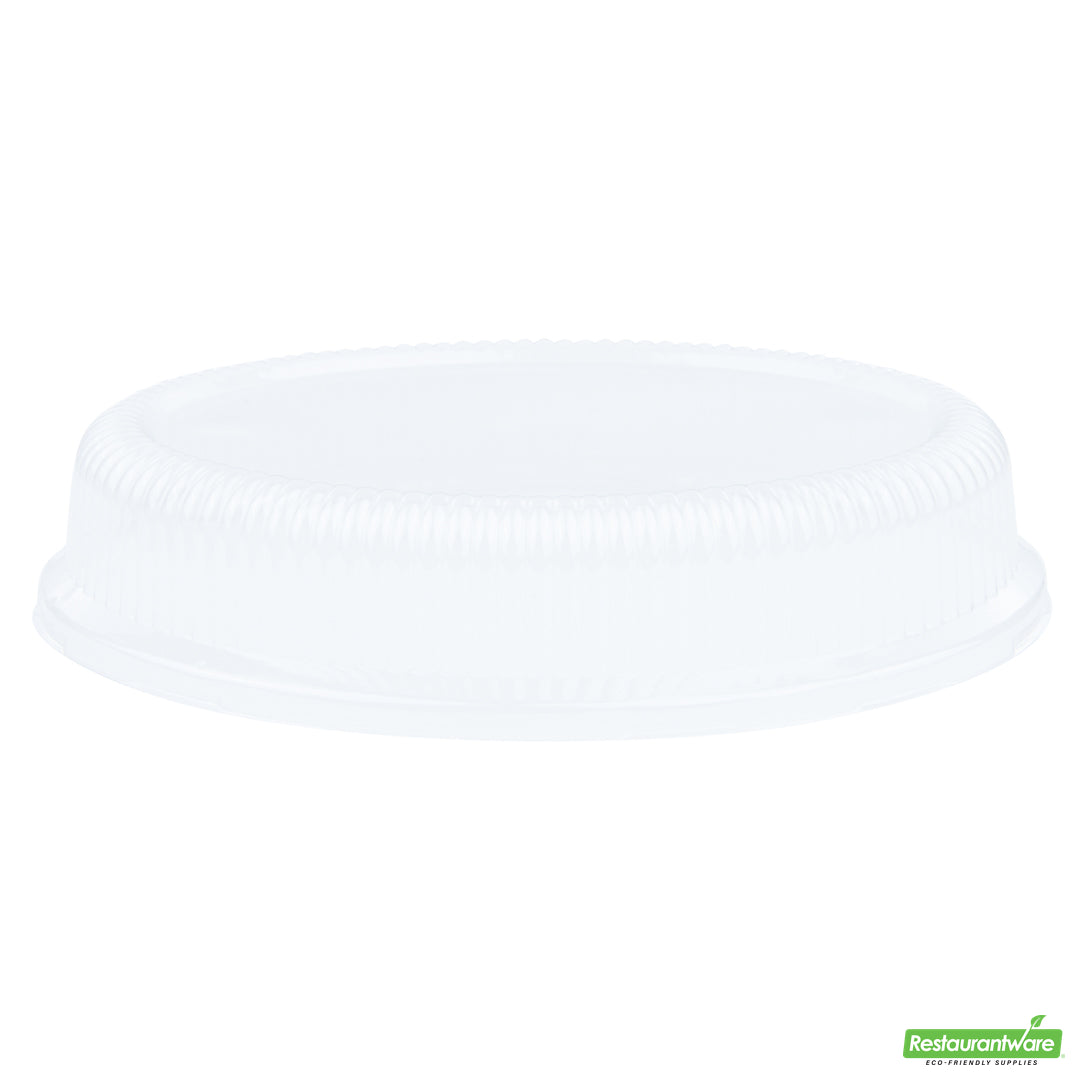 Wholesale Restaurantware Pulp Safe Oval Clear Plastic Ripple Dome Lid - Fits Sugarcane / Bagasse Plate- Bulk