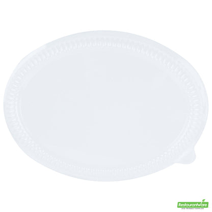 Wholesale Restaurantware Pulp Safe Oval Clear Plastic Ripple Dome Lid - Fits Sugarcane / Bagasse Plate- Bulk