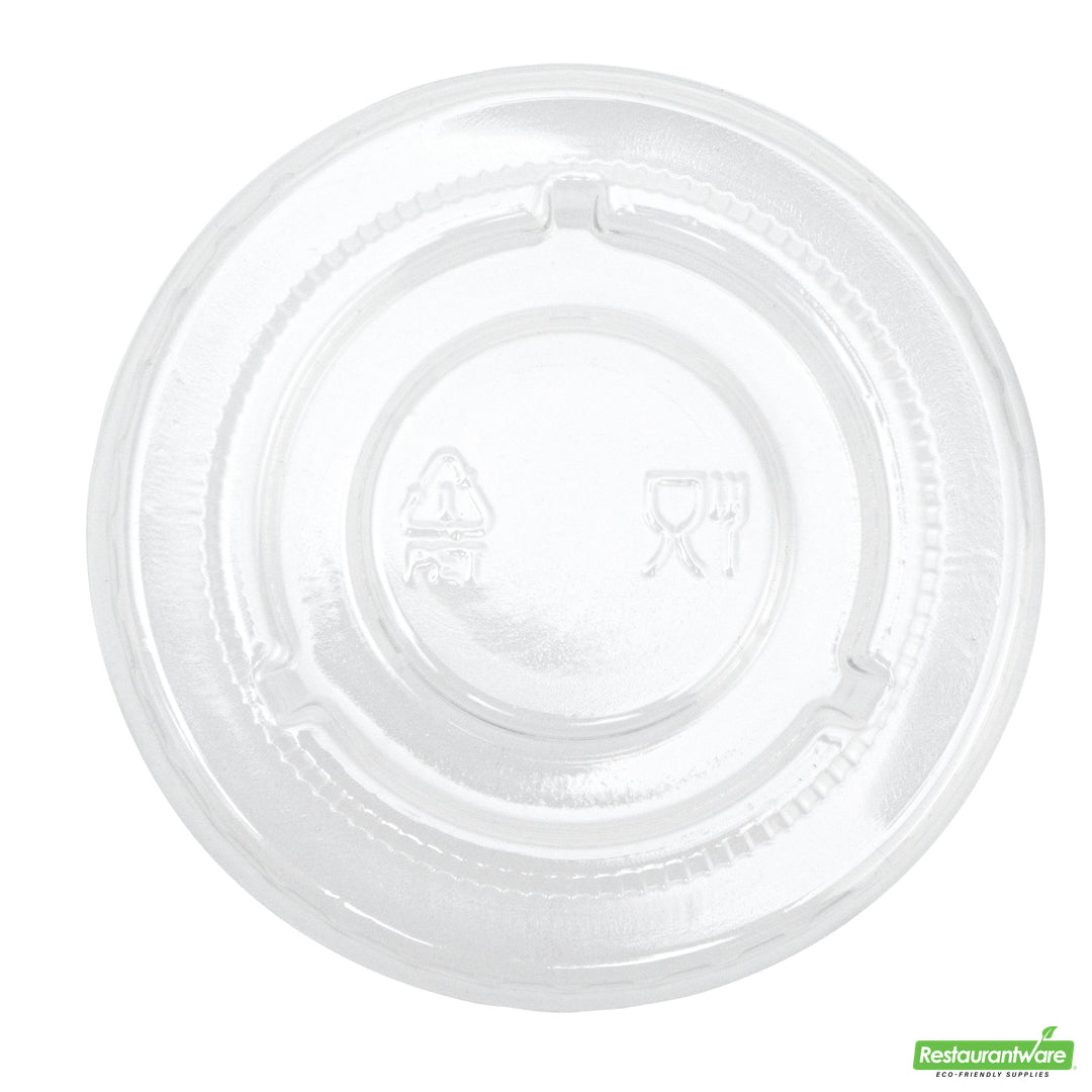 Wholesale Restaurantware Pulp Tek Round Clear Plastic Lid - Fits 2 Oz Take Out Portion Cup- Bulk