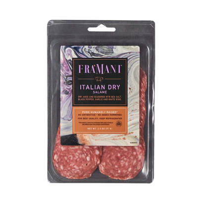 Wholesale Fra'Mani Italian Dry Salame Sliced 2.5oz- Bulk
