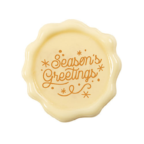 Wholesale Leman Season Greetings White Chocolate Seal- Bulk