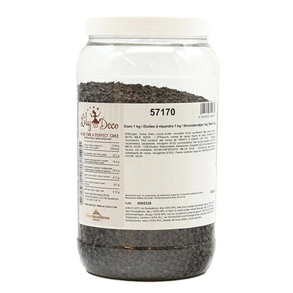 Wholesale Leman Dark Chocolate Sprinkle Stars 1kg- Bulk