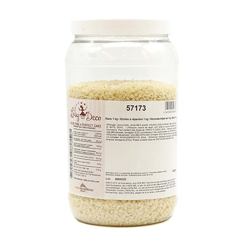 Wholesale Leman Sprinkle Stars White Choc 1kg- Bulk
