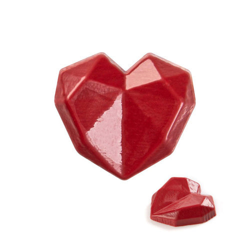 Wholesale Leman Choc Decor Geometric Red Heart- Bulk