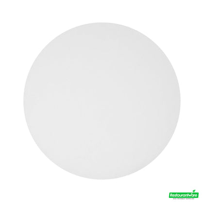 Wholesale Restaurantware Foil Lux Round White Paper Flat Foil-Laminated Board Lid - Fits 7" Take Out Pan- Bulk