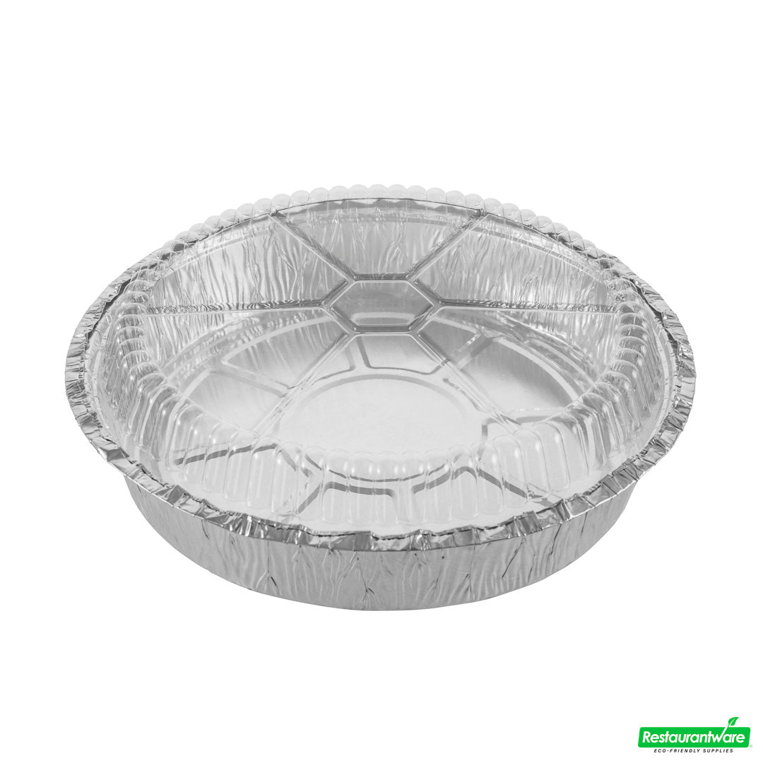 Wholesale Restaurantware Foil Lux Round Clear Plastic Dome Lid - Fits 9" Take Out Pan- Bulk