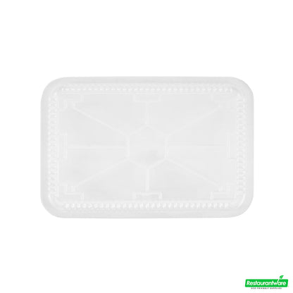 Wholesale Restaurantware Foil Lux Oblong Clear Plastic Dome Lid - Fits 4 lb Take Out Container- Bulk