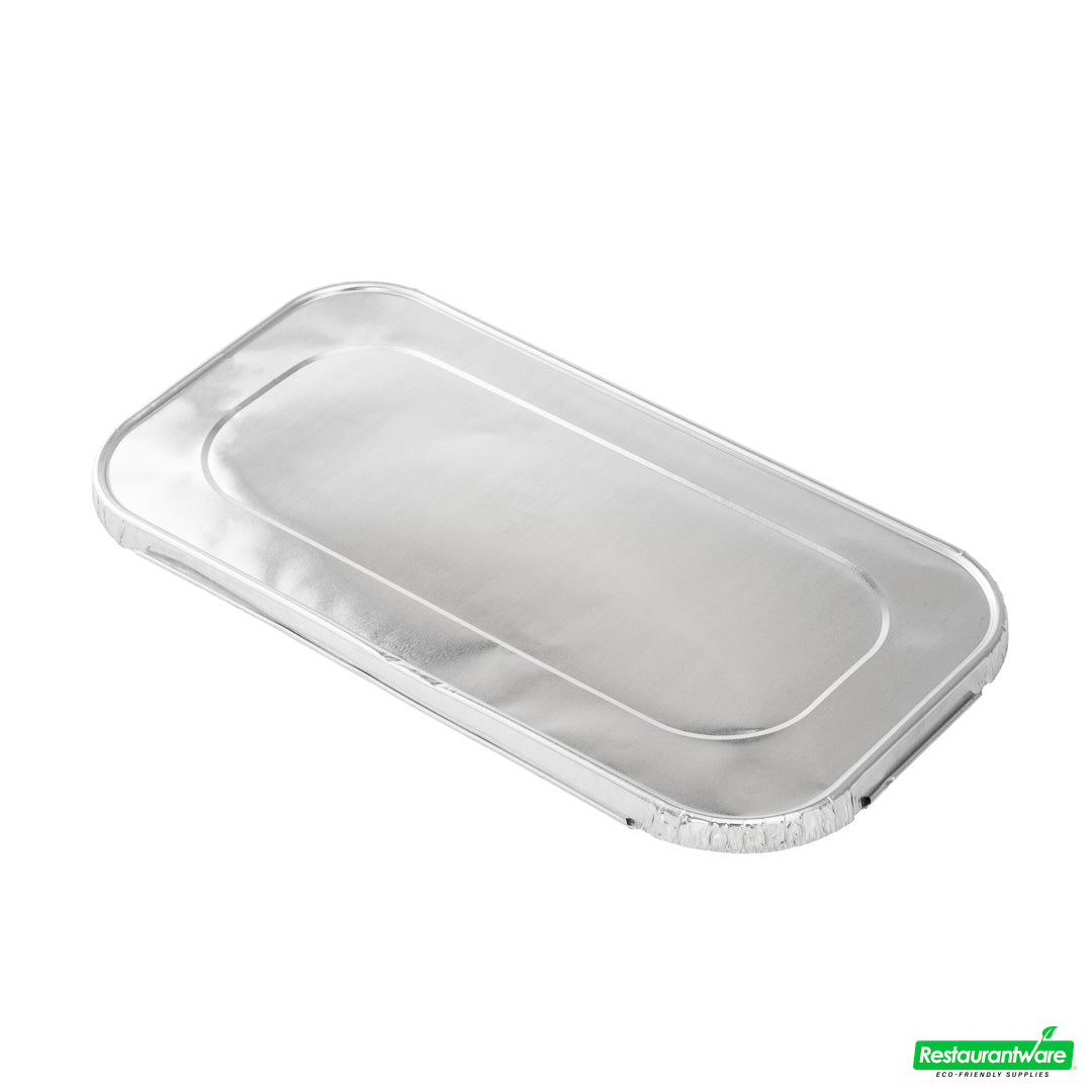 Wholesale Restaurantware Foil Lux Aluminum Steam Table Pan Lid - Fits 1/3 Size / Loaf- Bulk
