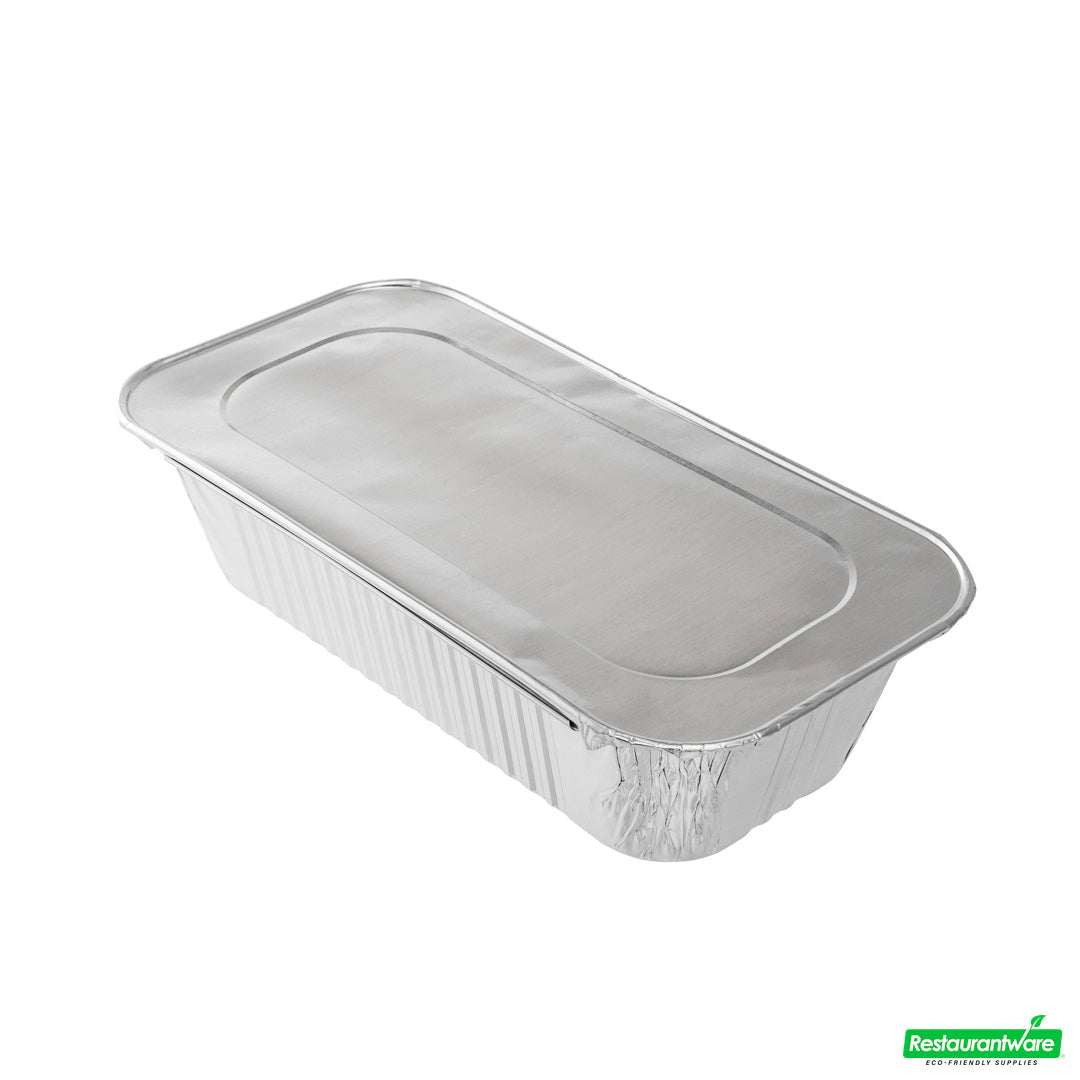 Wholesale Restaurantware Foil Lux Aluminum Steam Table Pan Lid - Fits 1/3 Size / Loaf- Bulk
