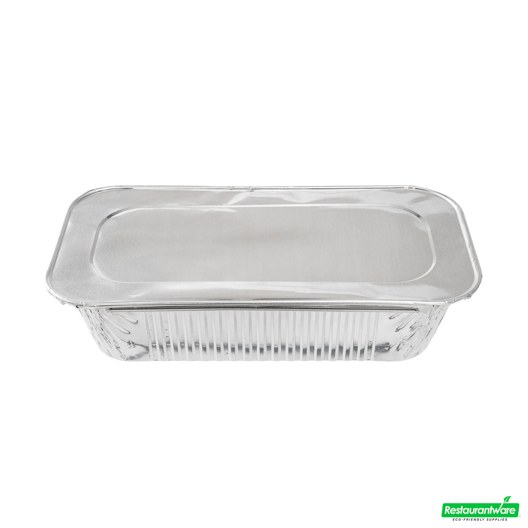 Wholesale Restaurantware Foil Lux Aluminum Steam Table Pan Lid - Fits 1/3 Size / Loaf- Bulk