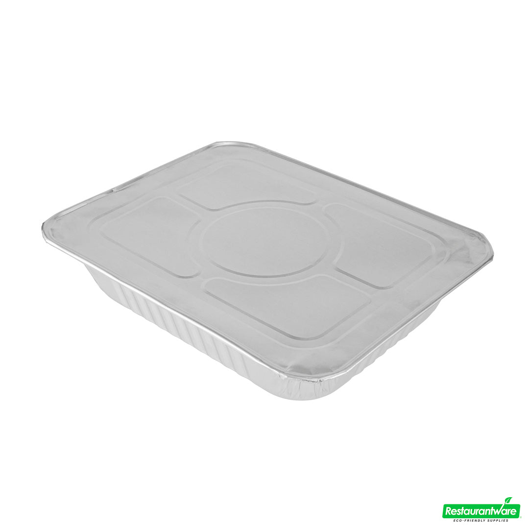 Wholesale Restaurantware Foil Lux Aluminum Steam Table Pan Lid - Fits 1/2 Size- Bulk