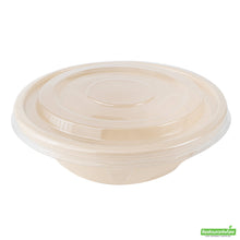 Wholesale Restaurantware Pulp Tek Round Clear Plastic Flat Lid - Fits Bagasse to Go Bowl- Bulk