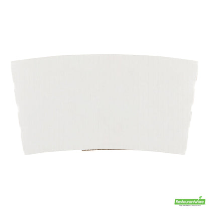 Wholesale Restaurantware Restpresso White Paper Coffee Cup Sleeve - Fits 12 / 16 / 20 Oz Cups- Bulk
