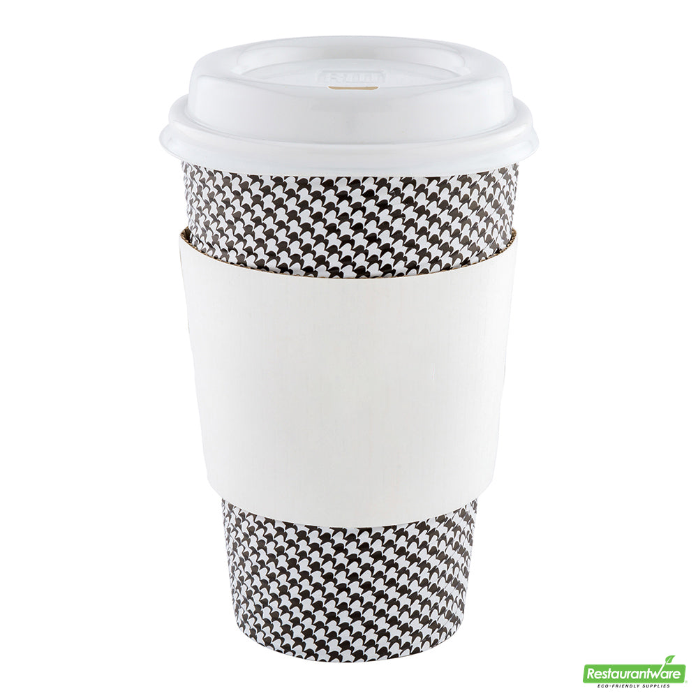 Wholesale Restaurantware Restpresso White Paper Coffee Cup Sleeve - Fits 12 / 16 / 20 Oz Cups- Bulk