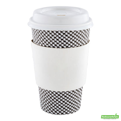 Wholesale Restaurantware Restpresso White Paper Coffee Cup Sleeve - Fits 12 / 16 / 20 Oz Cups- Bulk