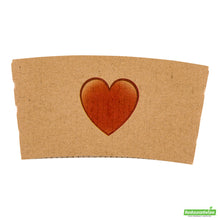 Wholesale Restaurantware Restpresso Kraft Paper Heart Emoji Coffee Cup Sleeve - Fits 12 / 16 / 20 Oz Cups- Bulk