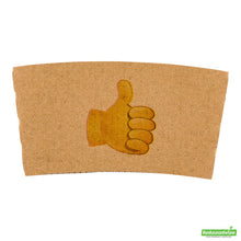 Wholesale Restaurantware Restpresso Kraft Paper Thumbs Up Emoji Coffee Cup Sleeve - Fits 12 / 16 / 20 oz Cups- Bulk