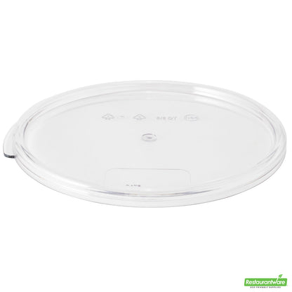 Wholesale Restaurantware Met Lux Round Clear Plastic Food Storage Container Lid - Fits 6 and 8 Qt- Bulk