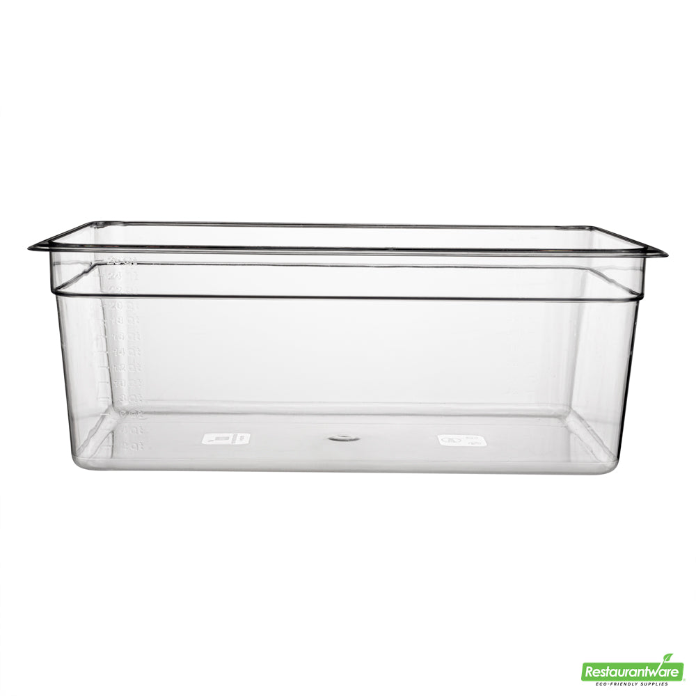 Wholesale Restaurantware Met Lux Rectangle Clear Plastic Full Size Cold Food Storage Container - 8 Depth- Bulk