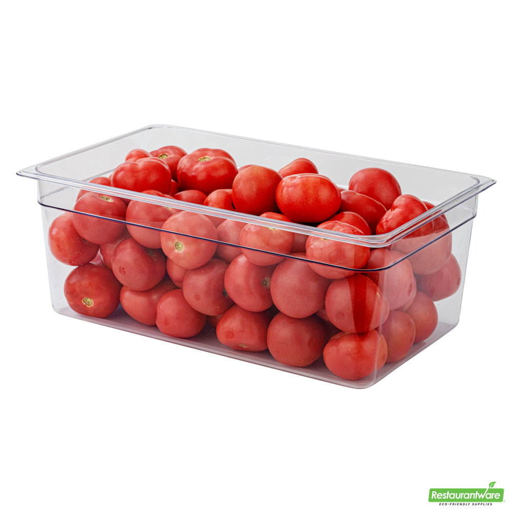 Wholesale Restaurantware Met Lux Rectangle Clear Plastic Full Size Cold Food Storage Container - 8 Depth- Bulk