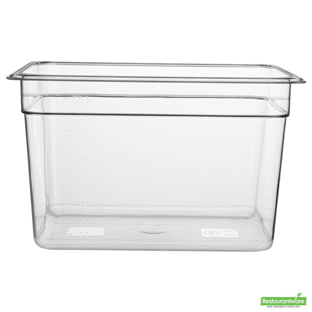 Wholesale Restaurantware Met Lux Rectangle Clear Plastic 1/2 Size Cold Food Storage Container - 8 Depth- Bulk