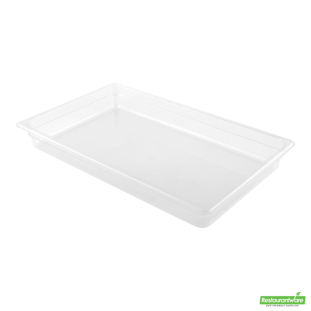 Wholesale Restaurantware Met Lux Rectangle Clear Plastic Full Size Cold Food Storage Container - 2.5 Depth- Bulk