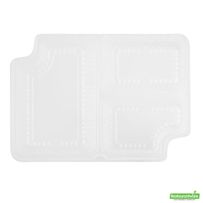 Wholesale Restaurantware Futura 14 oz Clear Plastic 3-Compartment Insert Tray - Fits 34 oz Box, Microwavable- Bulk