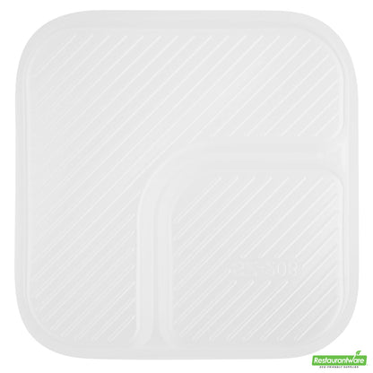 Wholesale Restaurantware Futura 14 oz Clear Plastic 2-Compartment Insert Tray - Fits 34 oz Bowl, Microwavable- Bulk