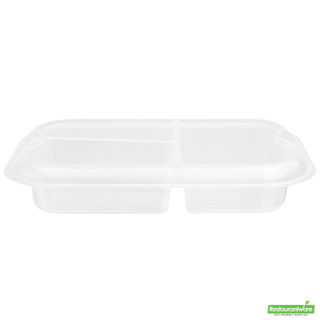 Wholesale Restaurantware Futura 17 oz Clear Plastic 3-Compartment Insert Tray - Fits 46 oz Container, Microwavable- Bulk