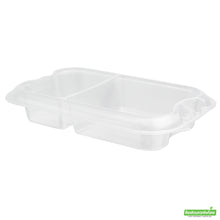 Wholesale Restaurantware Futura 17 oz Clear Plastic 2-Compartment Insert Tray - Fits 46 oz Container, Microwavable- Bulk