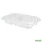Wholesale Restaurantware Futura 17 oz Clear Plastic 2-Compartment Insert Tray - Fits 46 oz Container, Microwavable- Bulk