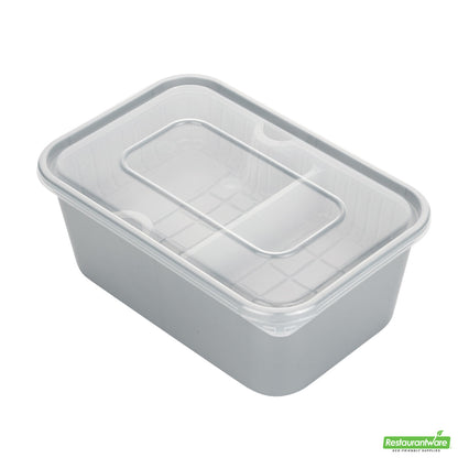 Wholesale Restaurantware Futura 10 oz White Plastic Wide 2-Compartment Insert Tray - Fits 32 and 37 oz Containers, Microwavable- Bulk