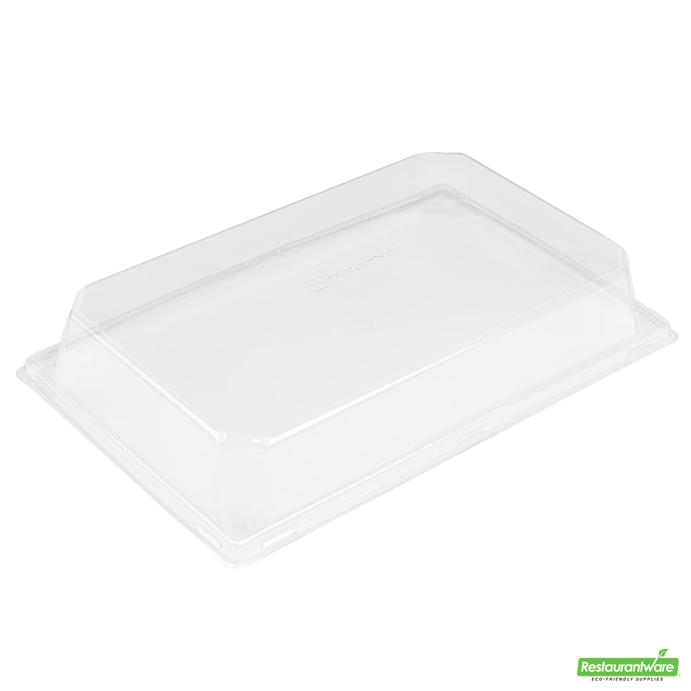 Wholesale Restaurantware Matsuri Vision Clear Plastic Lid - Fits Medium Sushi Tray- Bulk