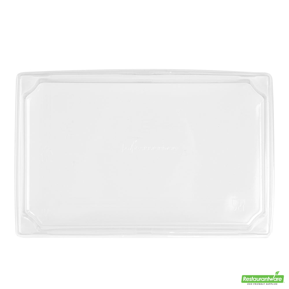Wholesale Restaurantware Matsuri Vision Clear Plastic Lid - Fits Medium Sushi Tray- Bulk