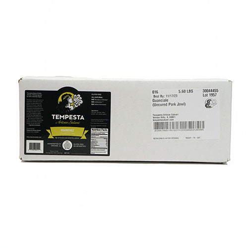 Wholesale Tempesta Uncured Shelf Stable Pork Jowls 1.5lb- Bulk