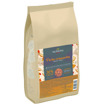 Wholesale Valrhona 36% Caramelia Crunchy Chocolate Pearls 3kg- Bulk
