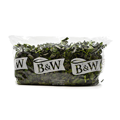Wholesale B & W Red Watercress Greens 1.5lb- Bulk