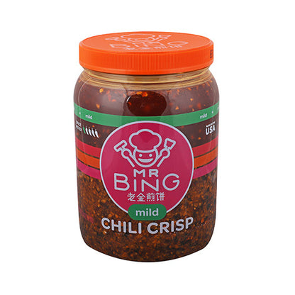 Wholesale Mr Bing Mild Chili Crisp Sauce 64oz- Bulk