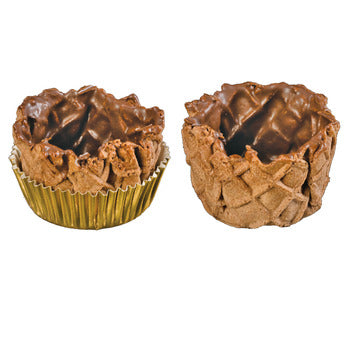 Wholesale La Rose Noire Chocolate Waffle Basket with Coating 1.57"- Bulk
