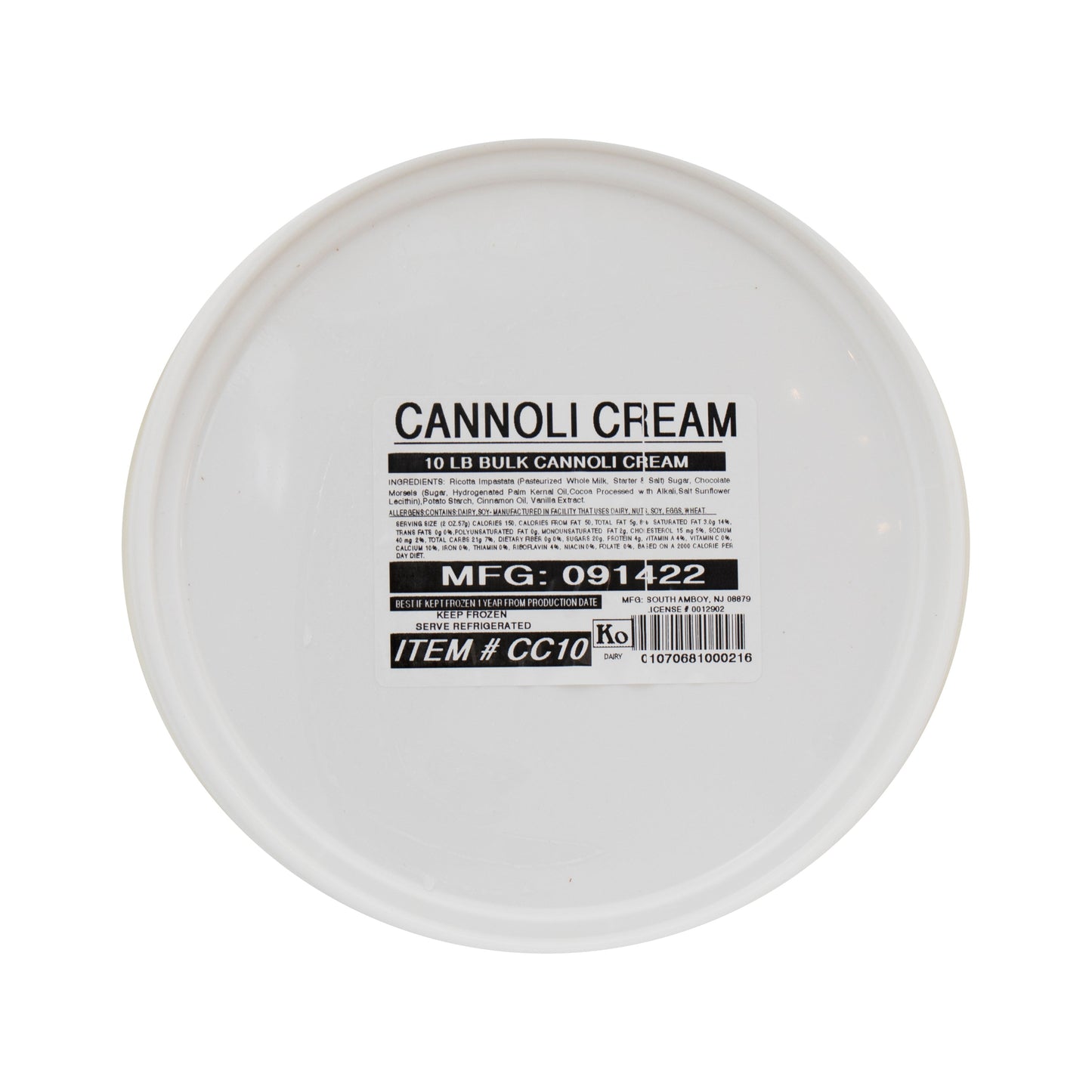 Wholesale Brooklyn Cannoli Cannoli Cream Tub 10lb- Bulk