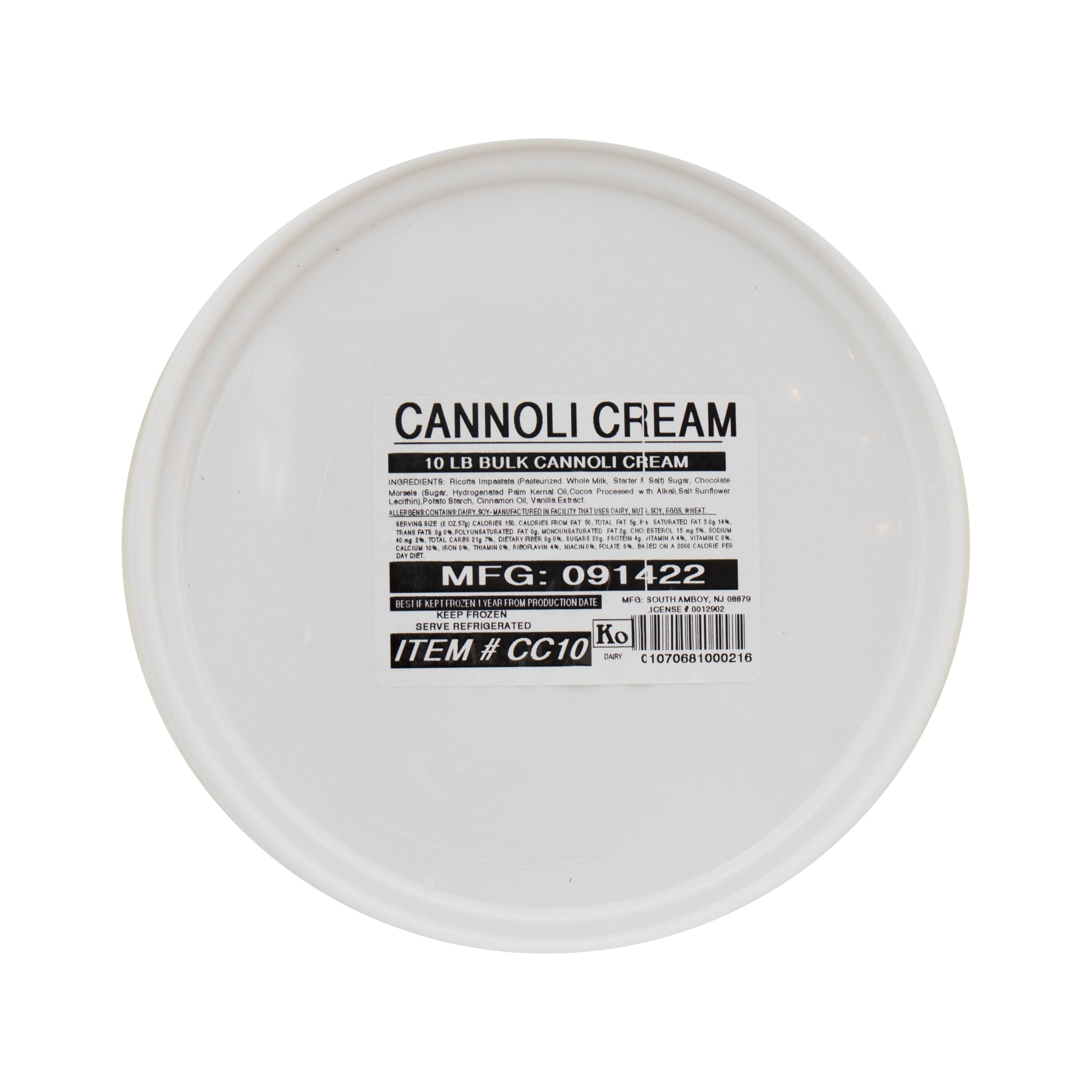 Wholesale Brooklyn Cannoli Cannoli Cream Tub 10lb- Bulk