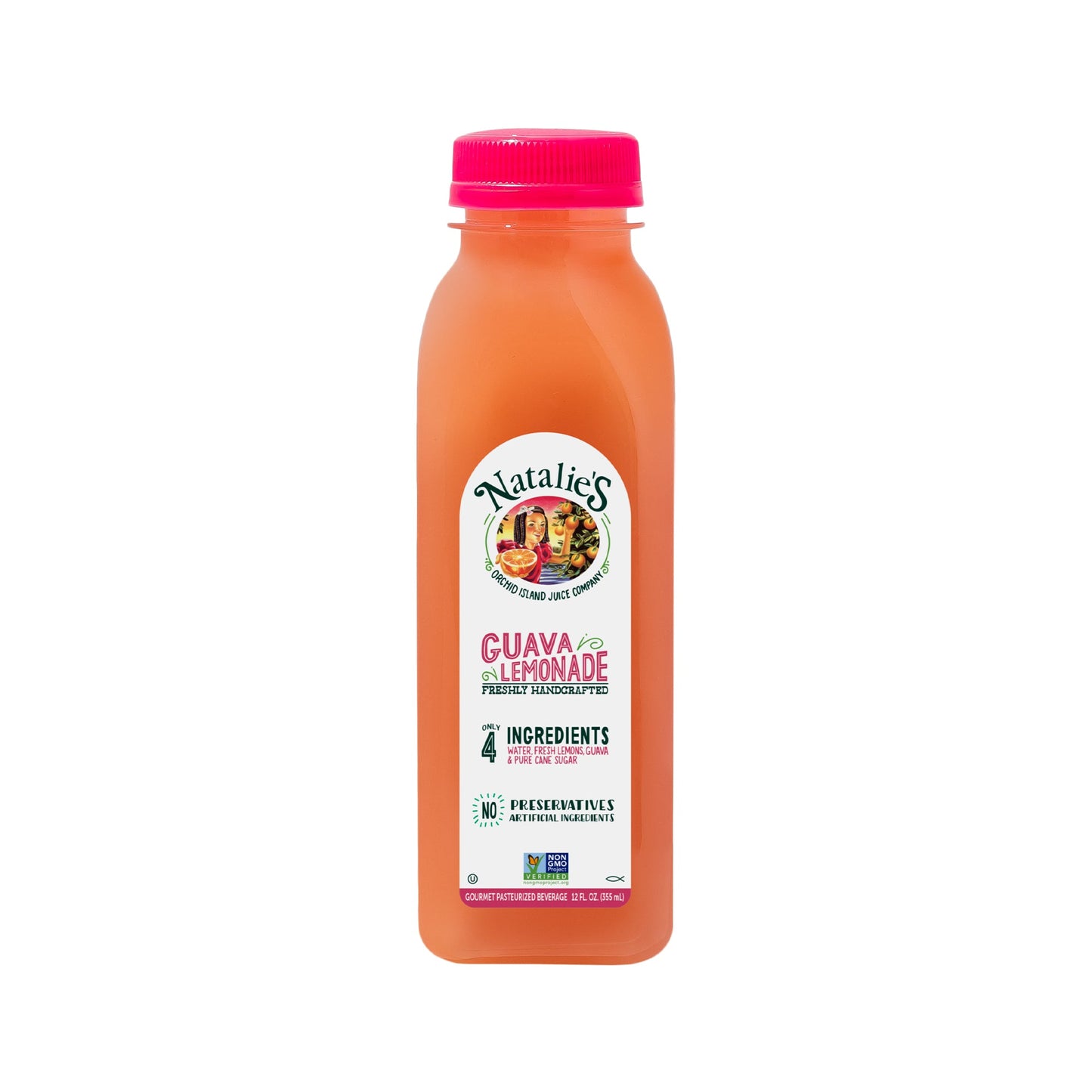 Wholesale Natalie's Orchid Island Guava Lemonade 12oz- Bulk